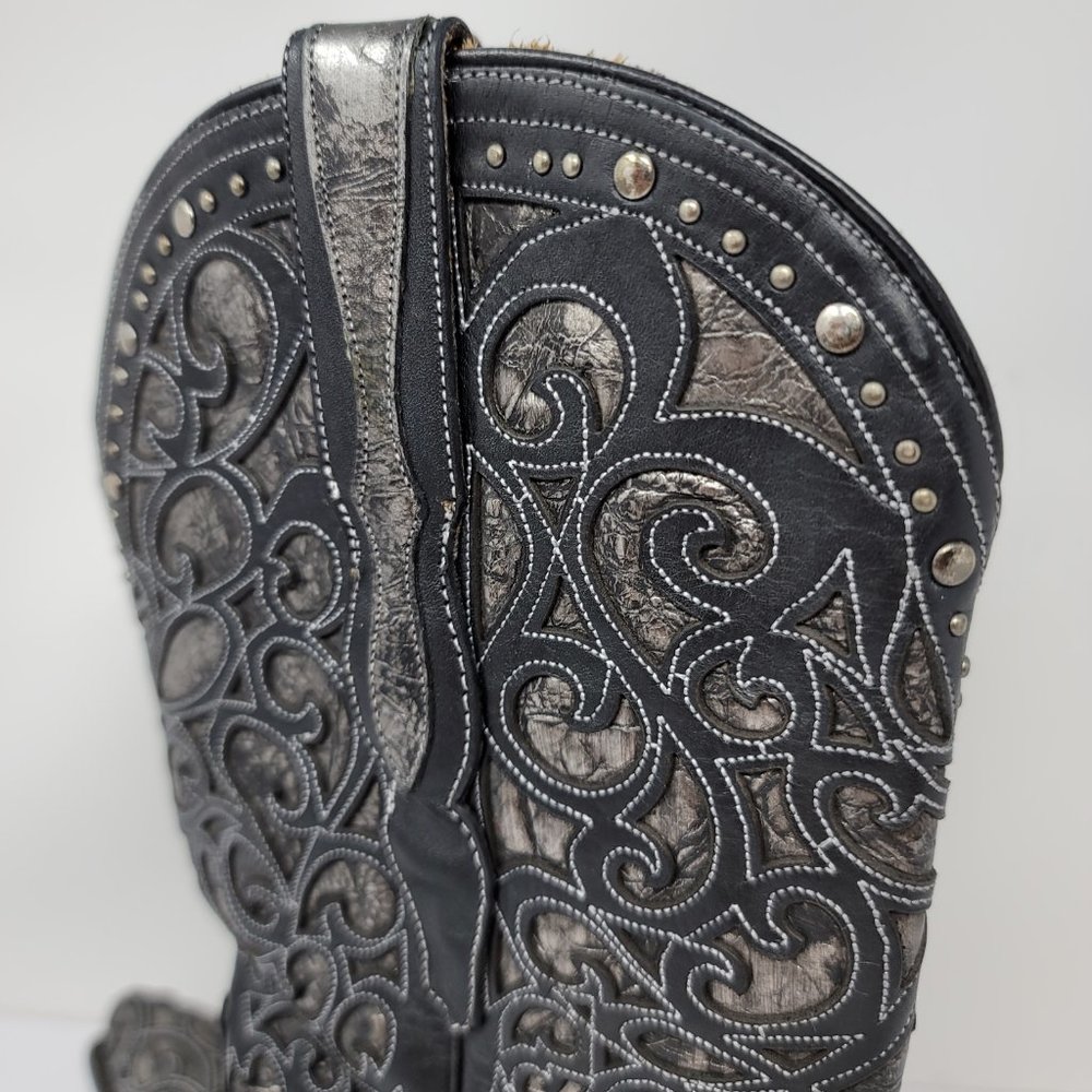 Luchesse Womens Knee High Western Cowgirl Boots 8B - Picture 7 of 9